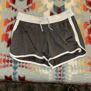Grey and White Adidas Shorts size M